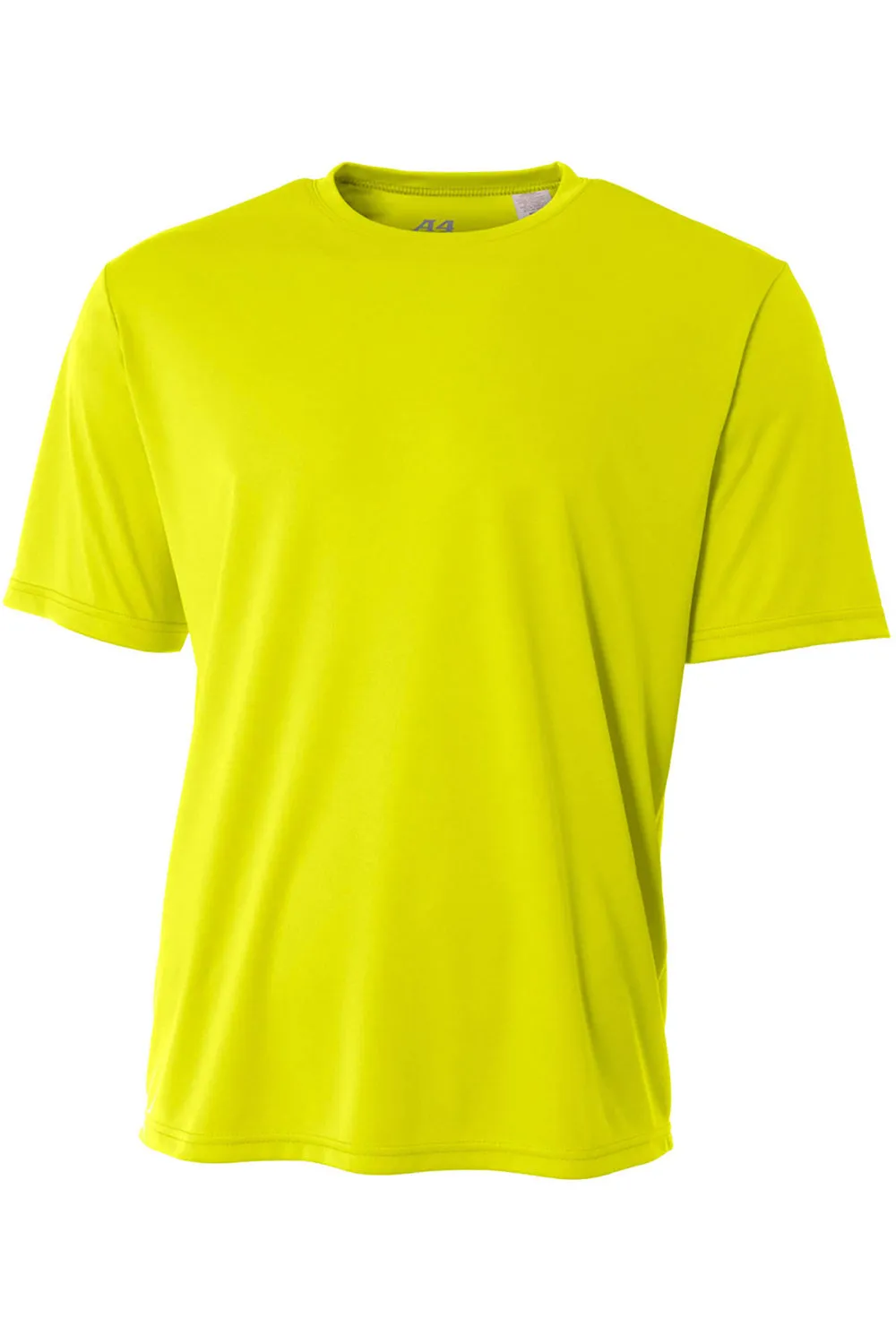 T-shirt à manches courtes et col rond A4 Youth Performance à évacuation de l'humidité - Jaune sécurité
