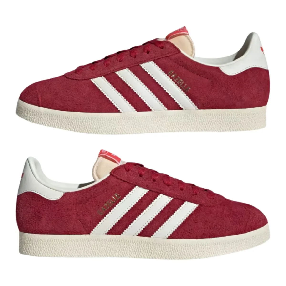 Adidas Homme Gazelle Team Rouge Victoire/Blanc Cassé/Blanc Crème