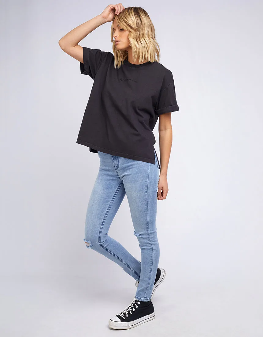 T-shirt lavé All About Eve AAE Noir lavé