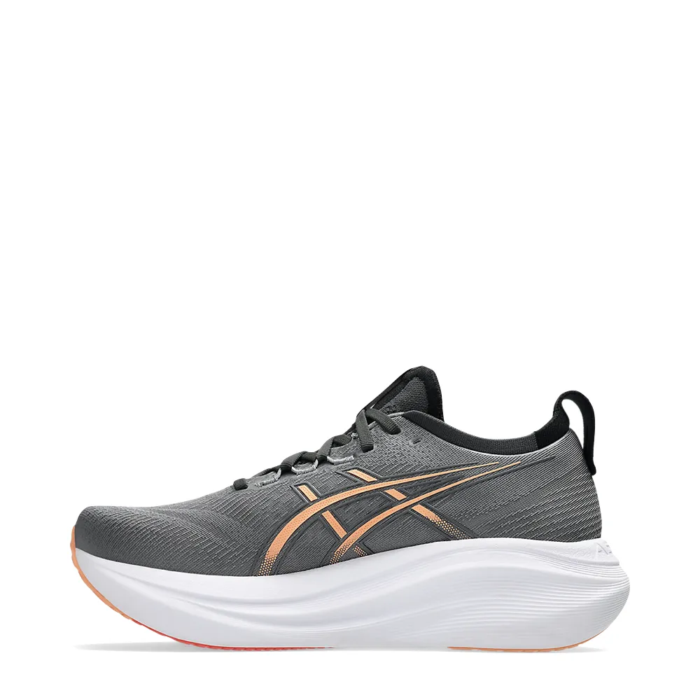Asics Chaussure de Course Homme Gel-Nimbus 27 en Carbone/Mojave