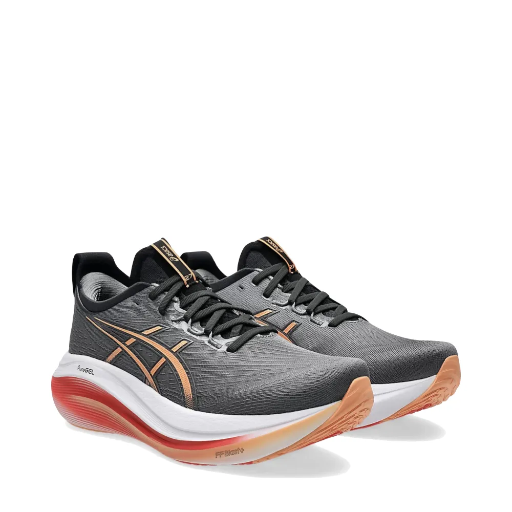 Asics Chaussure de Course Homme Gel-Nimbus 27 en Carbone/Mojave