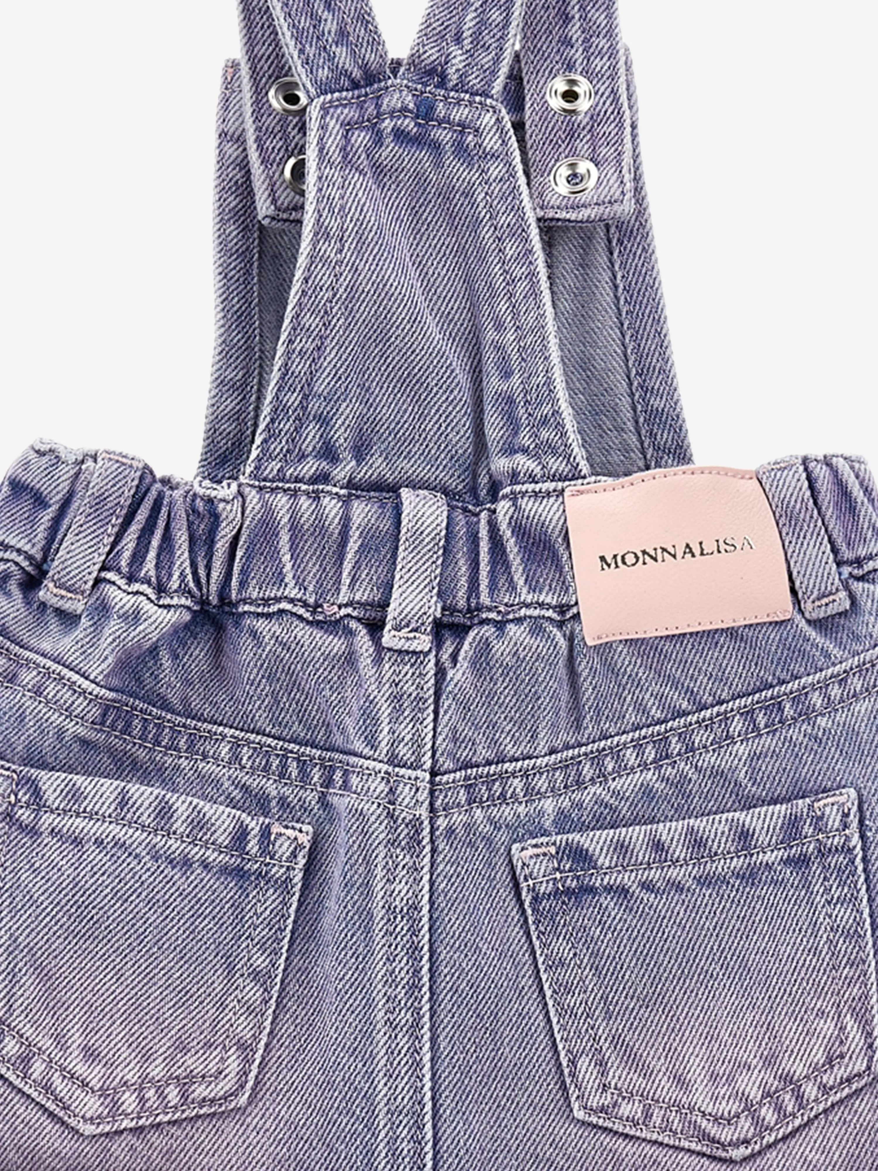Robe salopette en jean bleu pour bébé fille