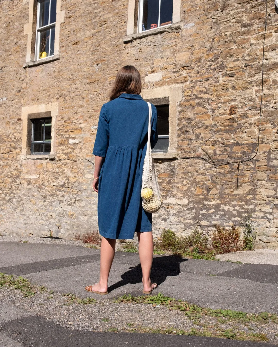 Robe chemise en coton pour femmes Bea | Denim texturé