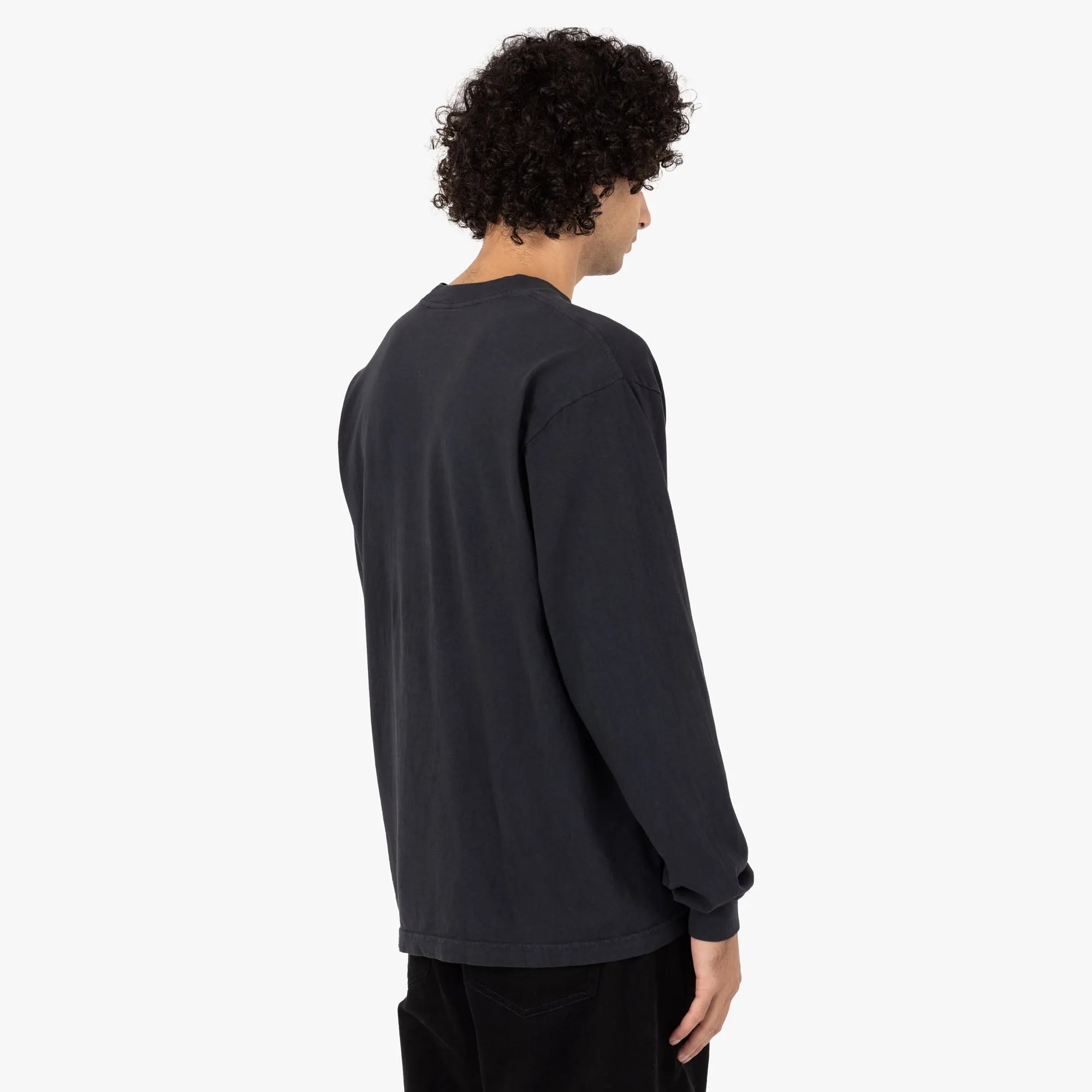 Chemise manches longues avec beau logo à gauche / Noir