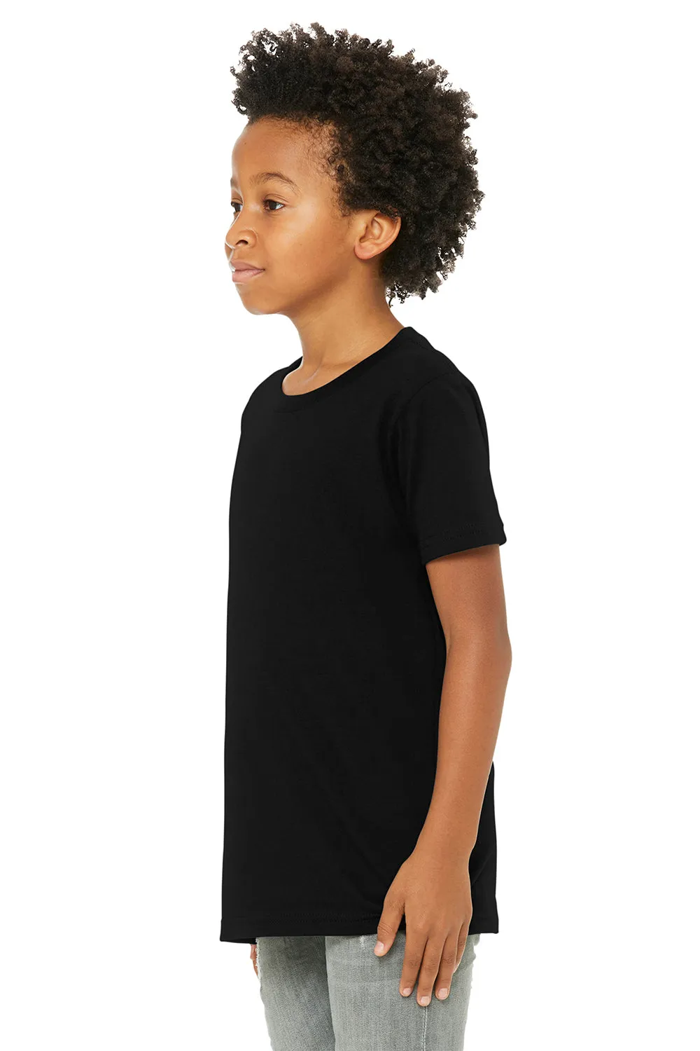 Bella   Canvas T-shirt à manches courtes col rond pour jeunes - Noir