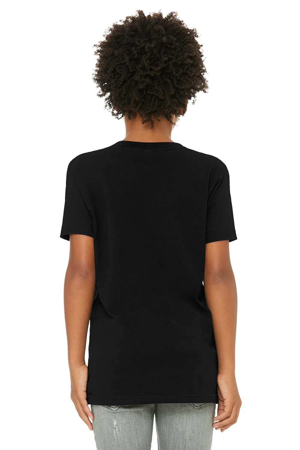 Bella   Canvas T-shirt à manches courtes col rond pour jeunes - Noir