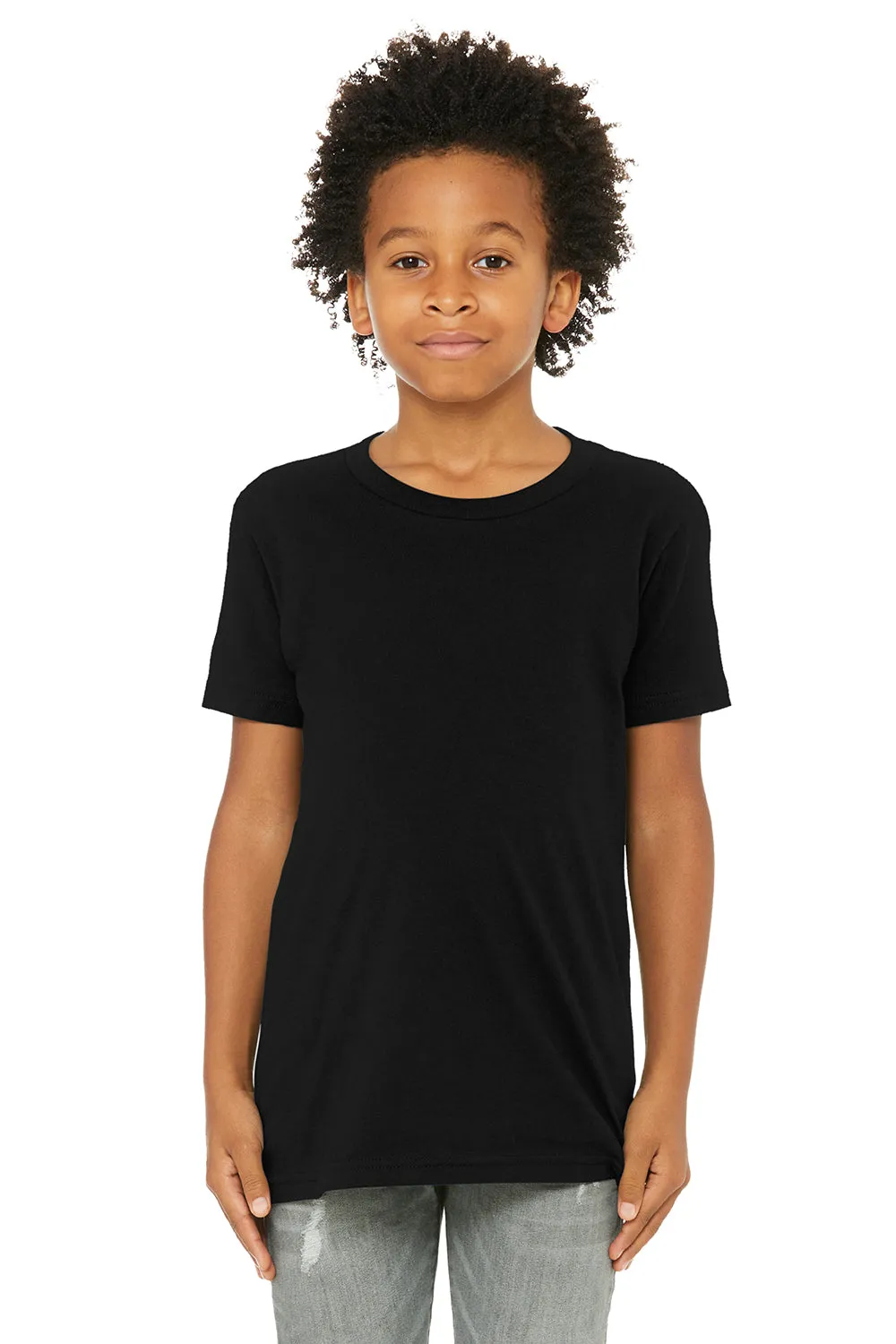 Bella   Canvas T-shirt à manches courtes col rond pour jeunes - Noir
