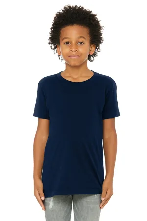 Bella   Canvas Youth Jersey Short Sleeve Crewneck T-Shirt - Navy Blue