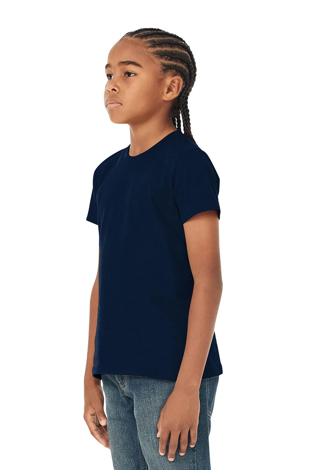 Bella   Canvas T-shirt à manches courtes et col rond pour jeunes - Bleu marine