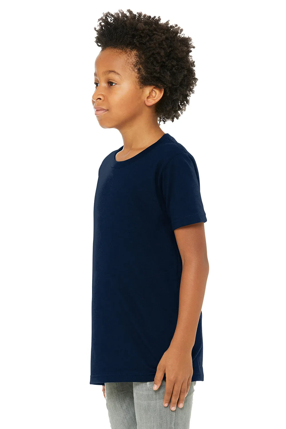 Bella   Canvas T-shirt à manches courtes et col rond pour jeunes - Bleu marine