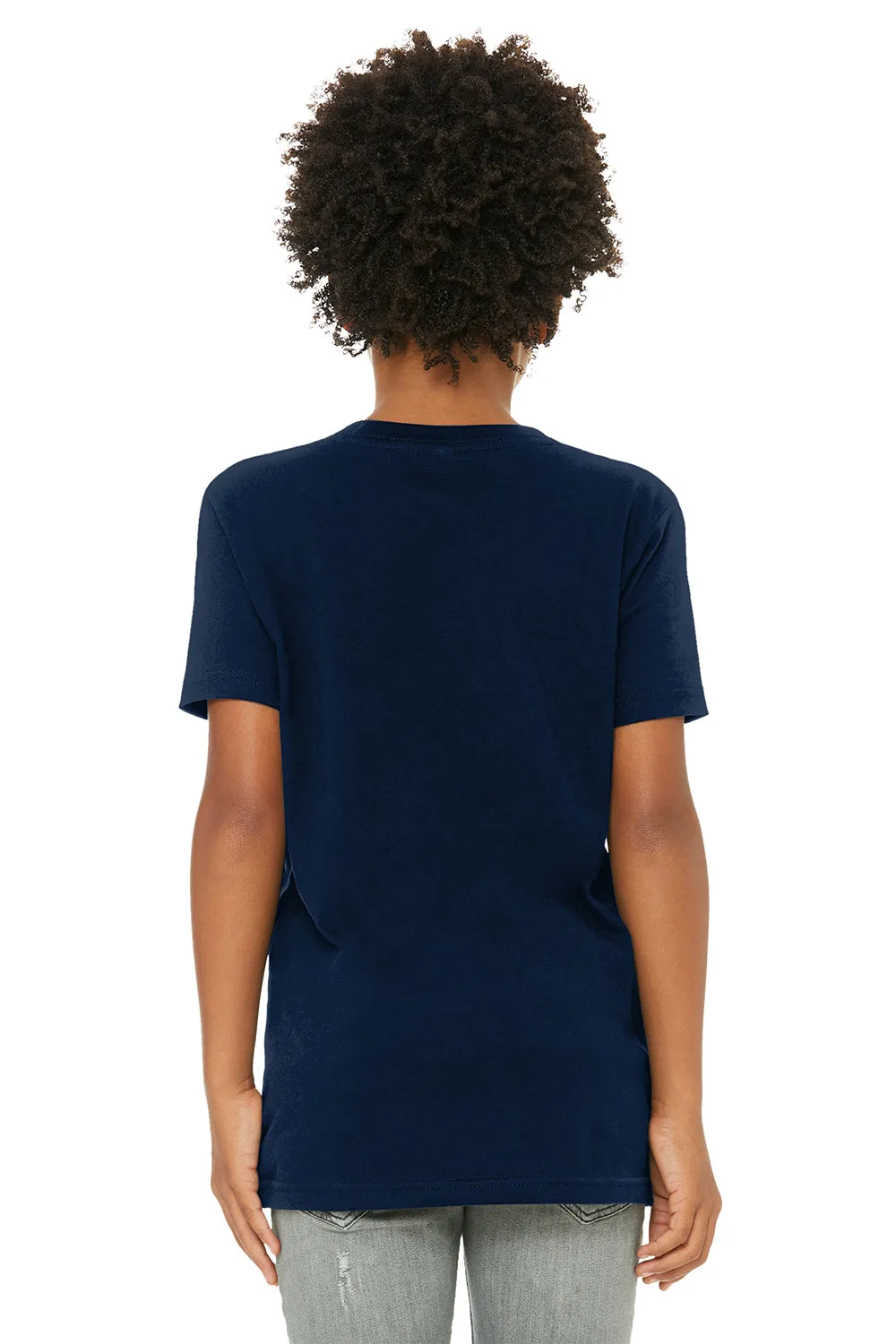 Bella   Canvas T-shirt à manches courtes et col rond pour jeunes - Bleu marine