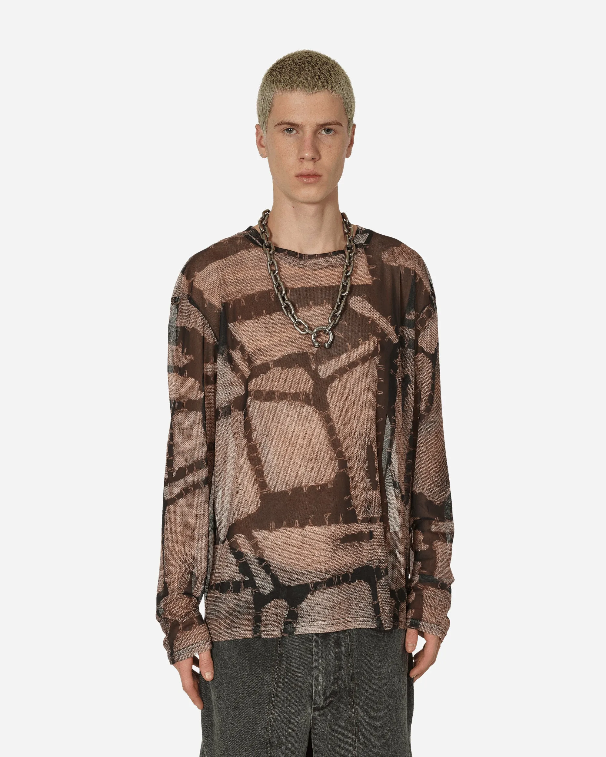 T-shirt manches longues Ben Mesh couleur rouille