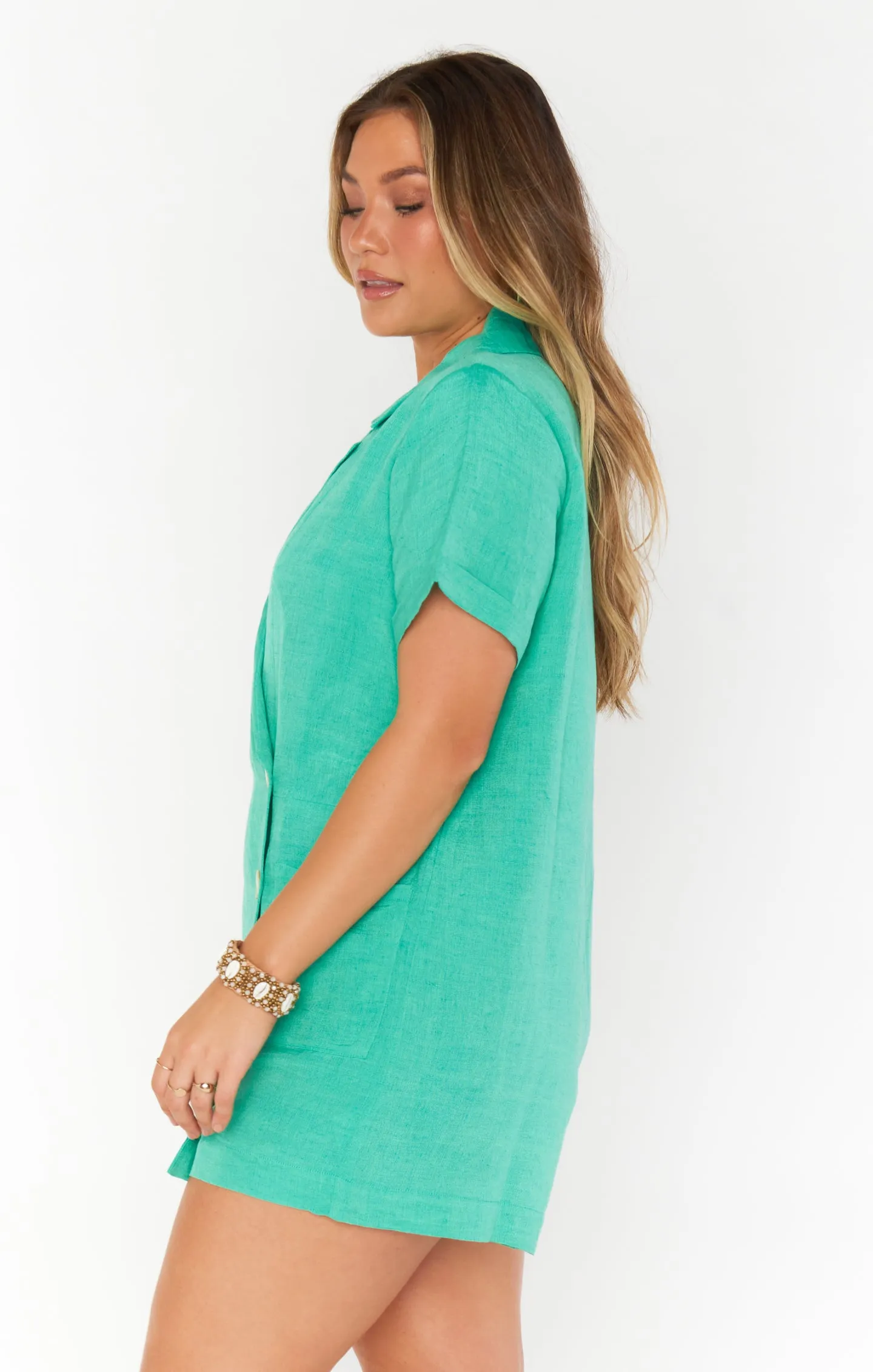 Blazer Combishort Bicoastal ~ Lin vert d'eau