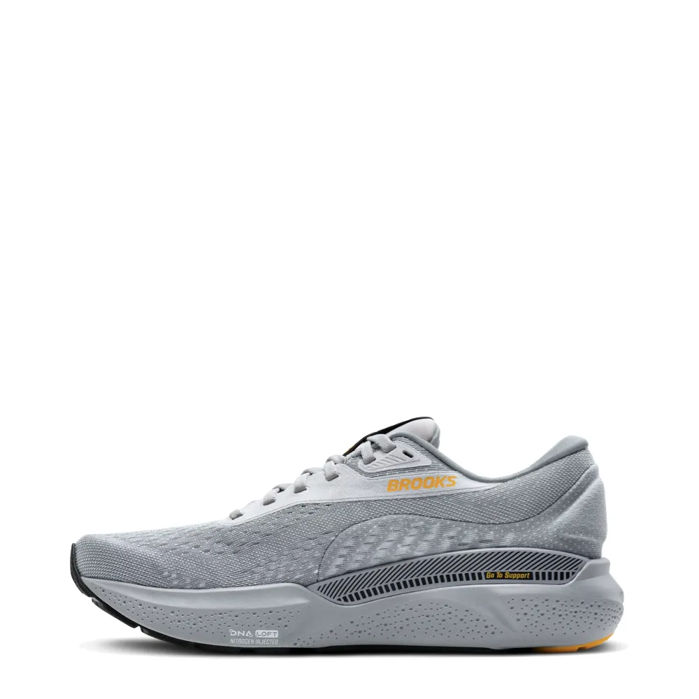 Chaussure de course Brooks Adrenaline GTS 24 pour homme en Alliage/Blanc/Or Fusion