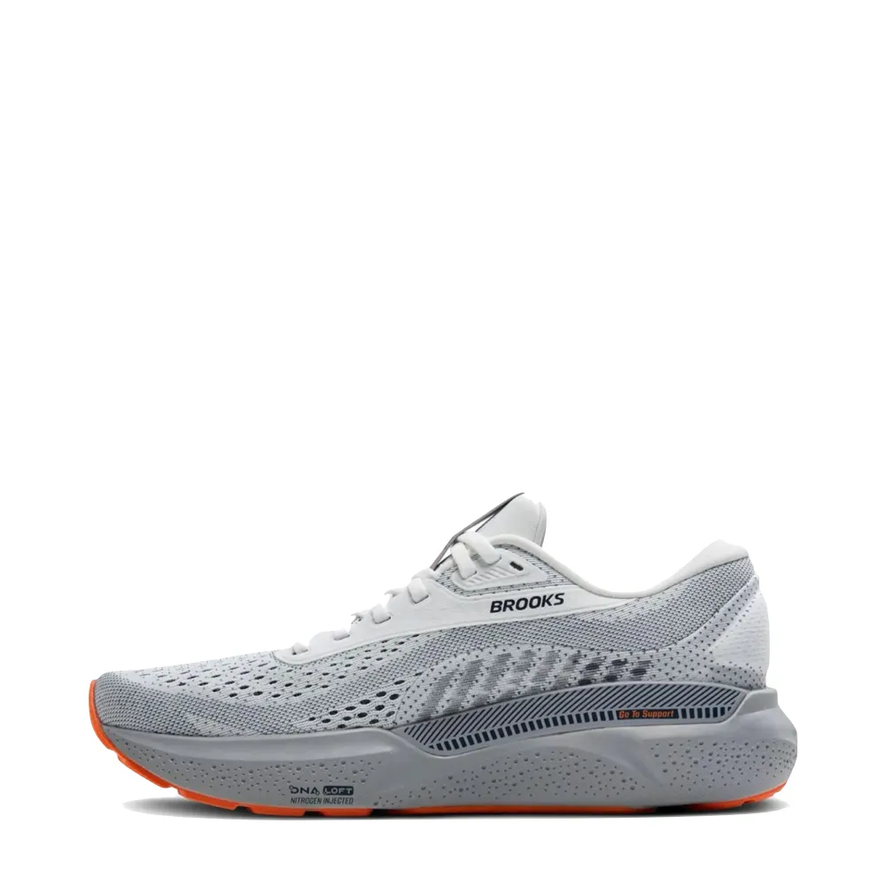 Chaussure de course Brooks Adrenaline GTS 24 pour homme en blanc/peacoat/alloy