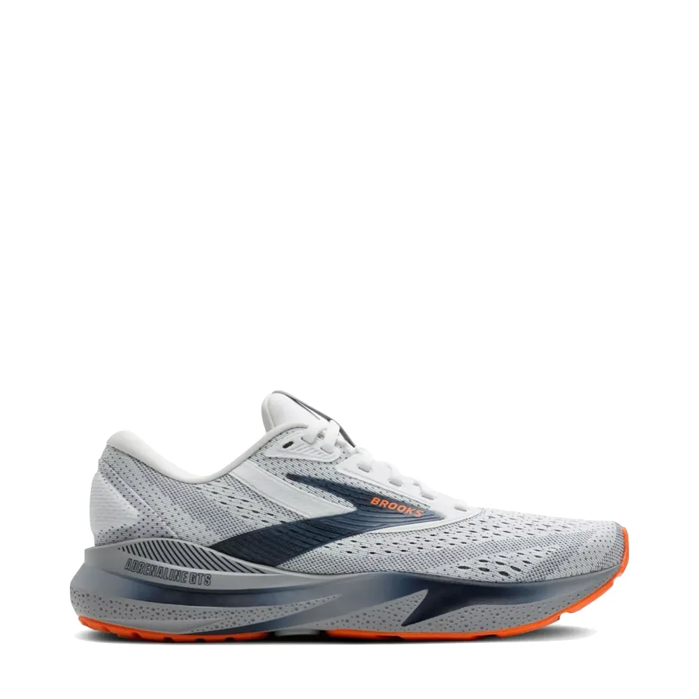 Chaussure de course Brooks Adrenaline GTS 24 pour homme en blanc/peacoat/alloy