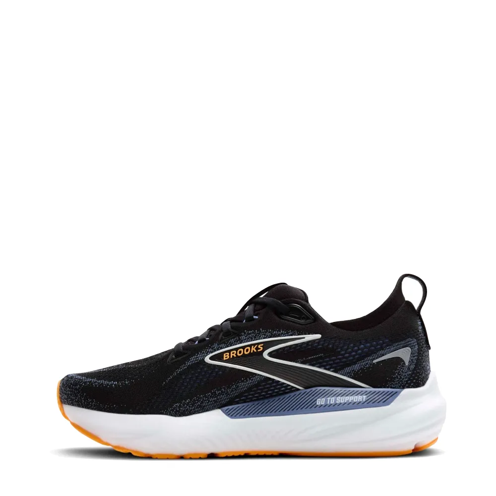 Chaussure de course Brooks Glycerin GTS 22 pour homme en Noir/Bleu Country/Orange Pop