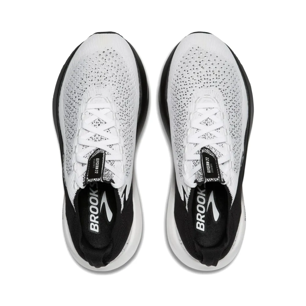 Chaussure de course Brooks Glycerin StealthFit 22 en Blanc/Gris/Noir