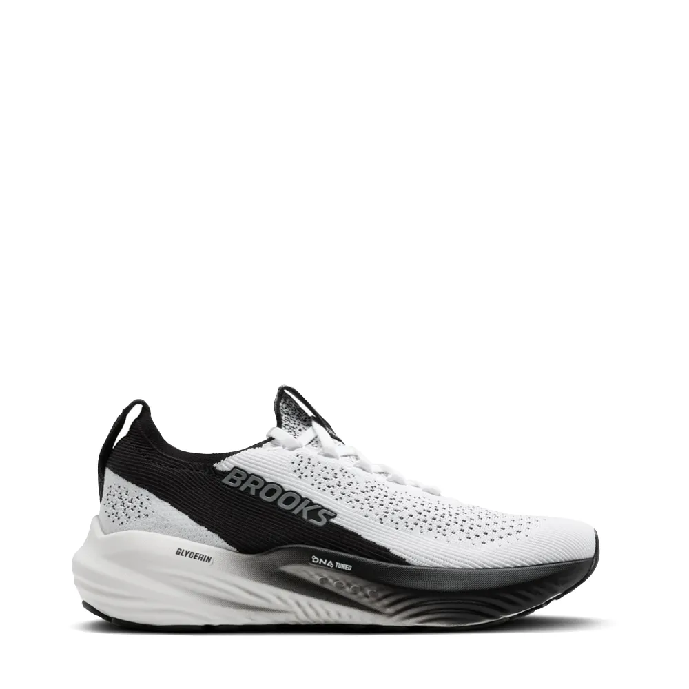 Chaussure de course Brooks Glycerin StealthFit 22 en Blanc/Gris/Noir