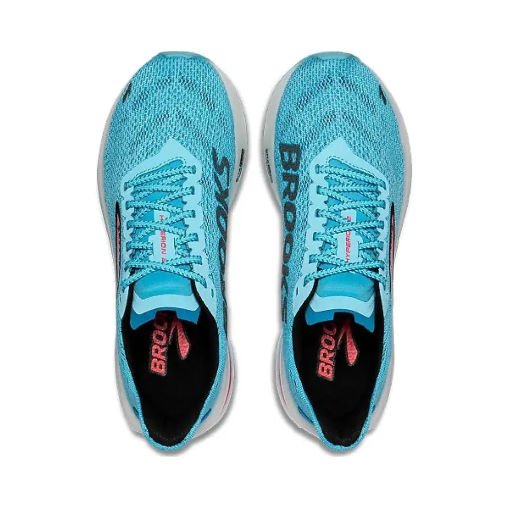 Chaussure de course Brooks Hyperion 2 pour homme en Crystal Seas/Diva Pink/Noir