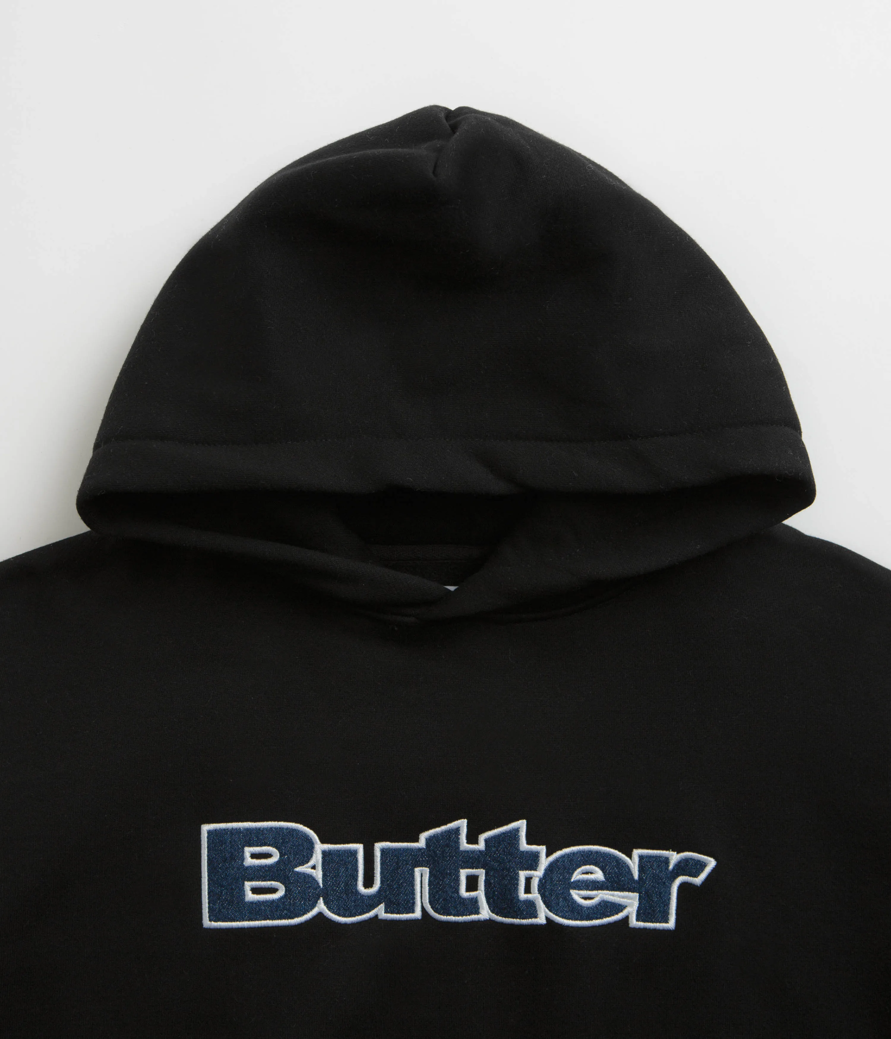 Pull à capuche en denim avec applique logo Butter Goods - Noir Butter Goods