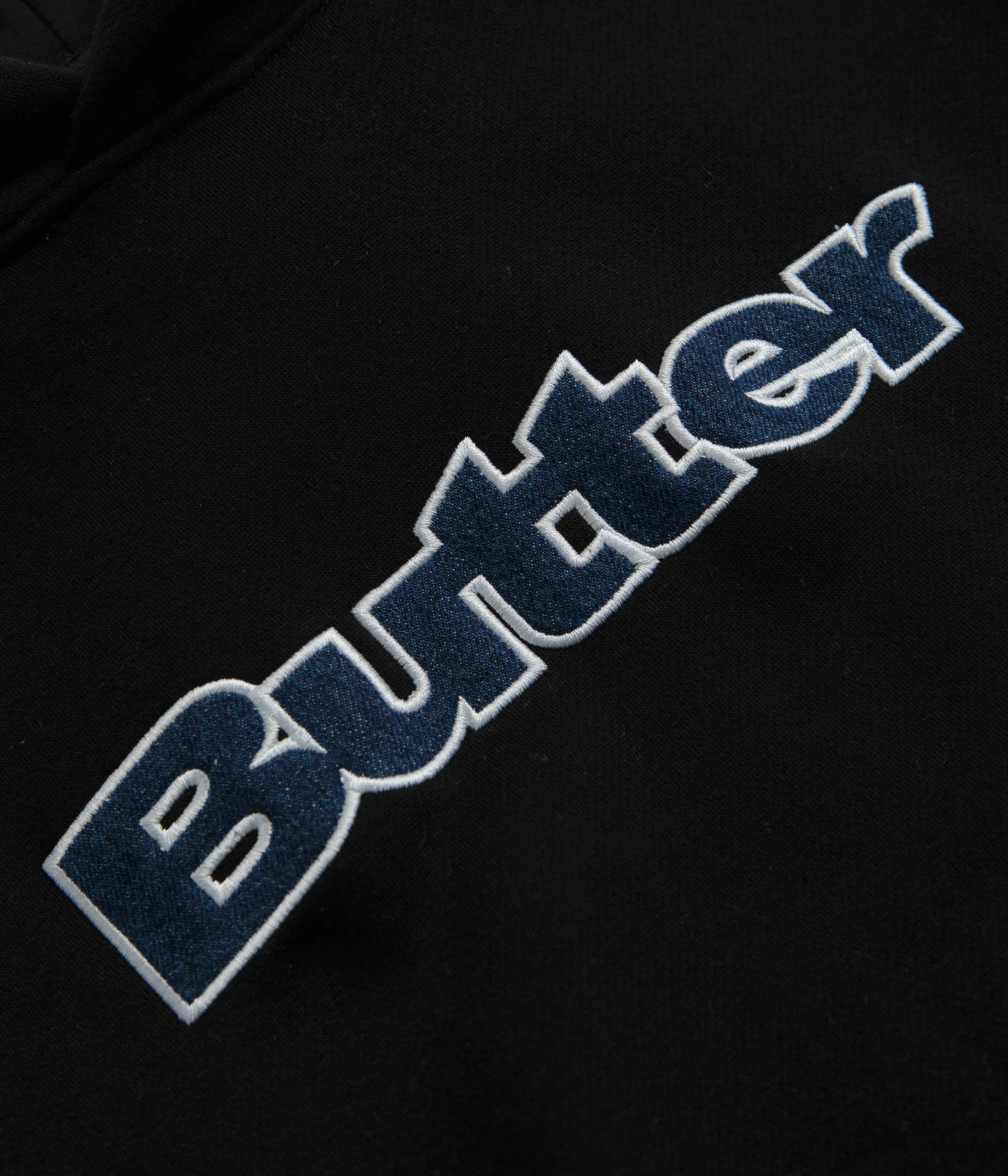 Pull à capuche en denim avec applique logo Butter Goods - Noir Butter Goods
