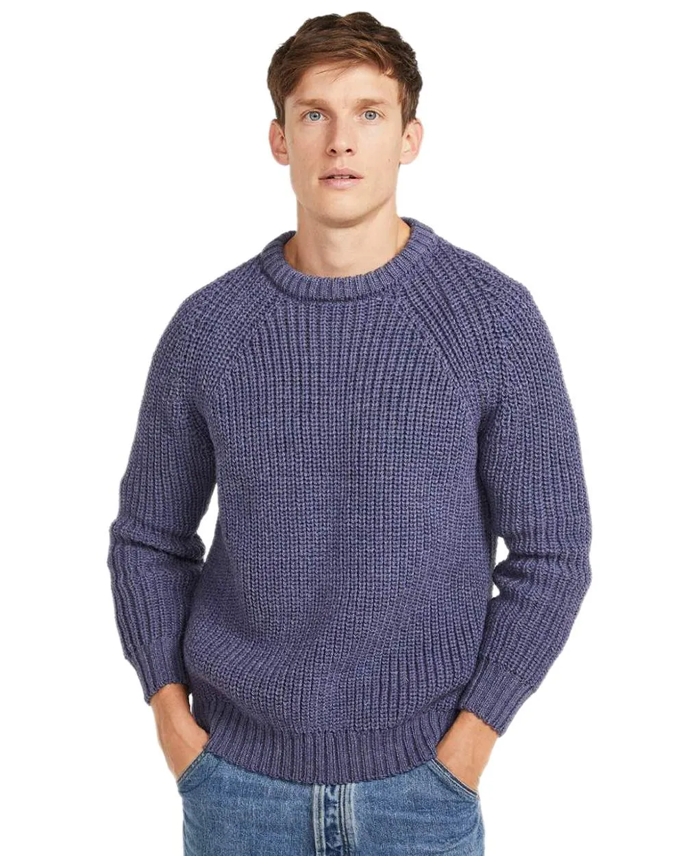 Vêtements Aran Woollen Mills Pull marin à col ras et manches raglan pour homme