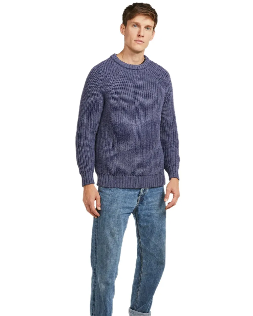 Vêtements Aran Woollen Mills Pull marin à col ras et manches raglan pour homme