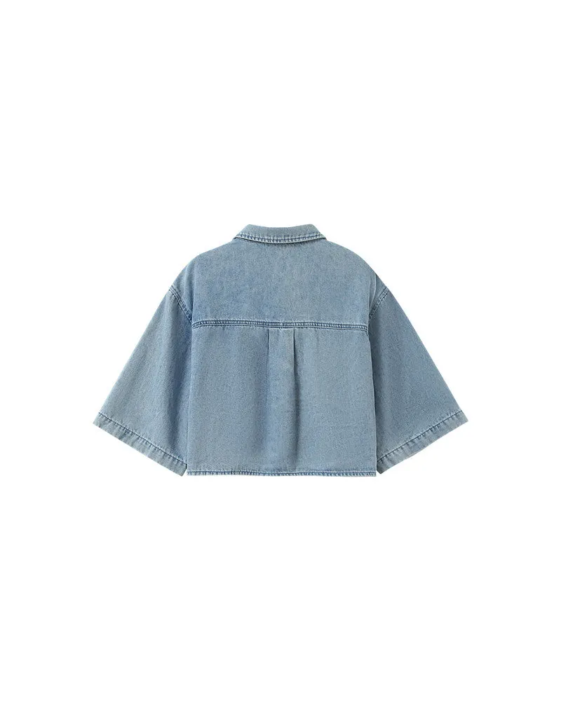Veste en Jean Pomo Pomona Bleu Ciel Vêtements_Grace-Mila
