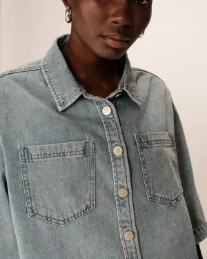 Veste en Jean Pomo Pomona Bleu Ciel Vêtements_Grace-Mila