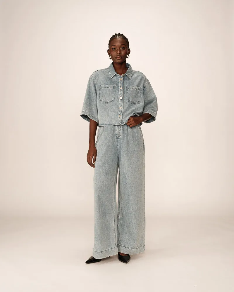 Veste en Jean Pomo Pomona Bleu Ciel Vêtements_Grace-Mila