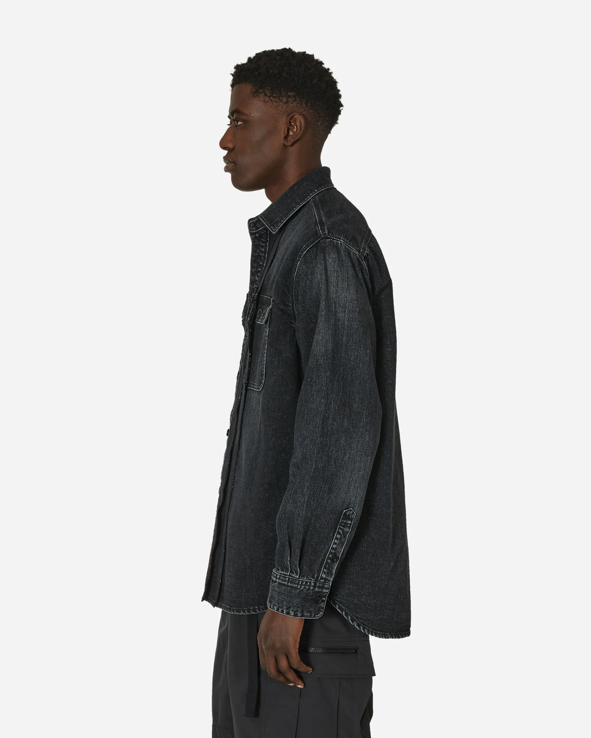 Chemise en denim noir