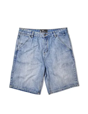 Short de marche ample en denim extensible