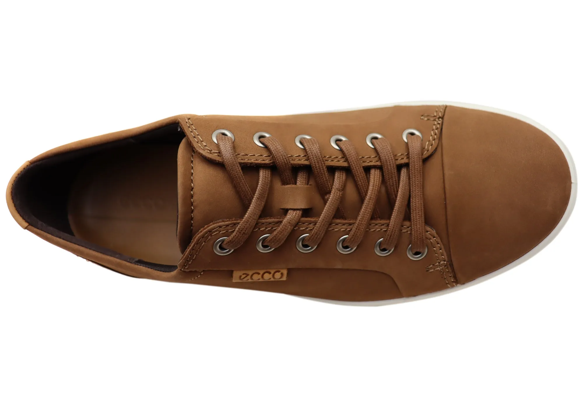ECCO Chaussures de Sport Décontractées Homme Soft 7 en Cuir Confortable à Lacets