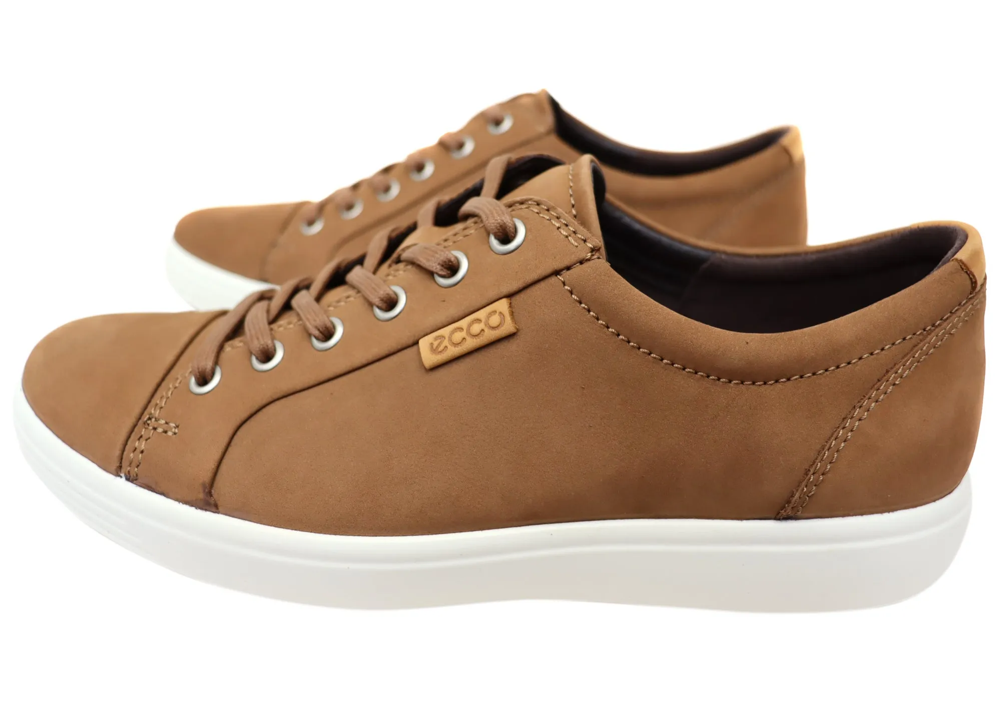ECCO Chaussures de Sport Décontractées Homme Soft 7 en Cuir Confortable à Lacets