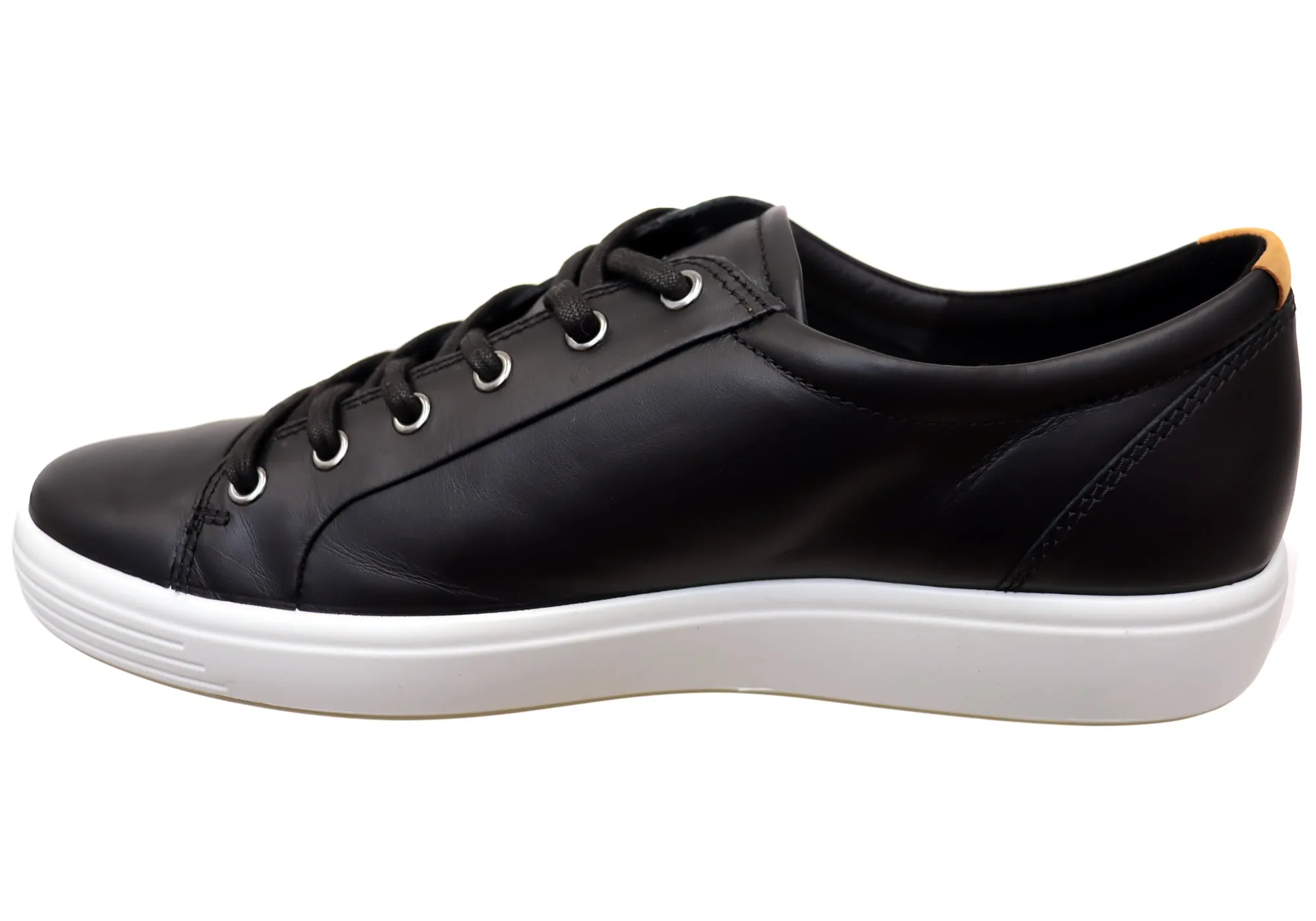 ECCO Chaussures de Sport Décontractées Homme Soft 7 en Cuir Confortable à Lacets