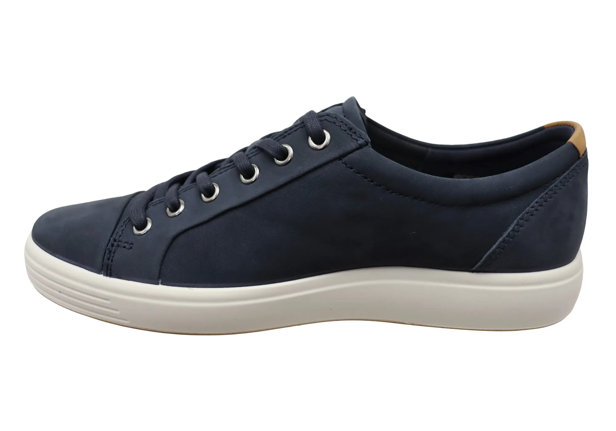 ECCO Chaussures de Sport Décontractées Homme Soft 7 en Cuir Confortable à Lacets