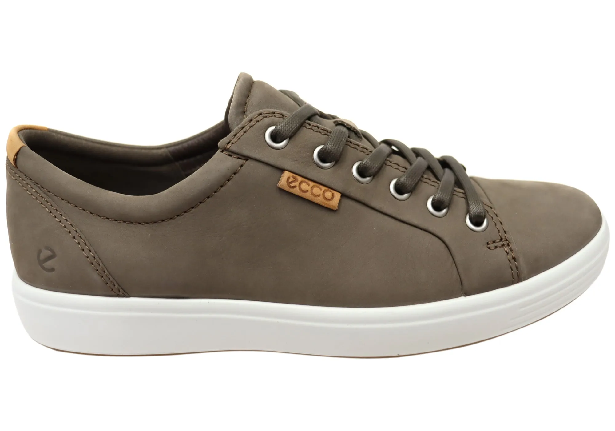 ECCO Chaussures de Sport Décontractées Homme Soft 7 en Cuir Confortable à Lacets