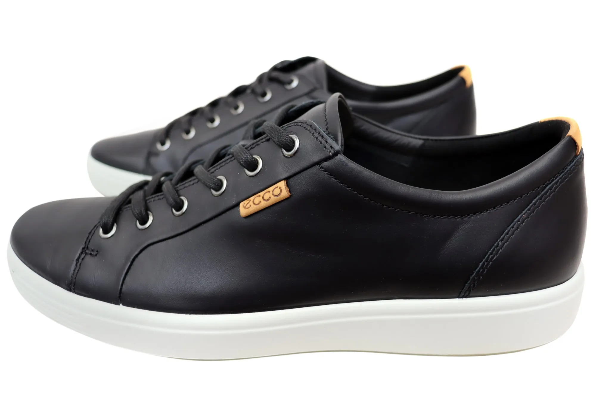 ECCO Chaussures de Sport Décontractées Homme Soft 7 en Cuir Confortable à Lacets