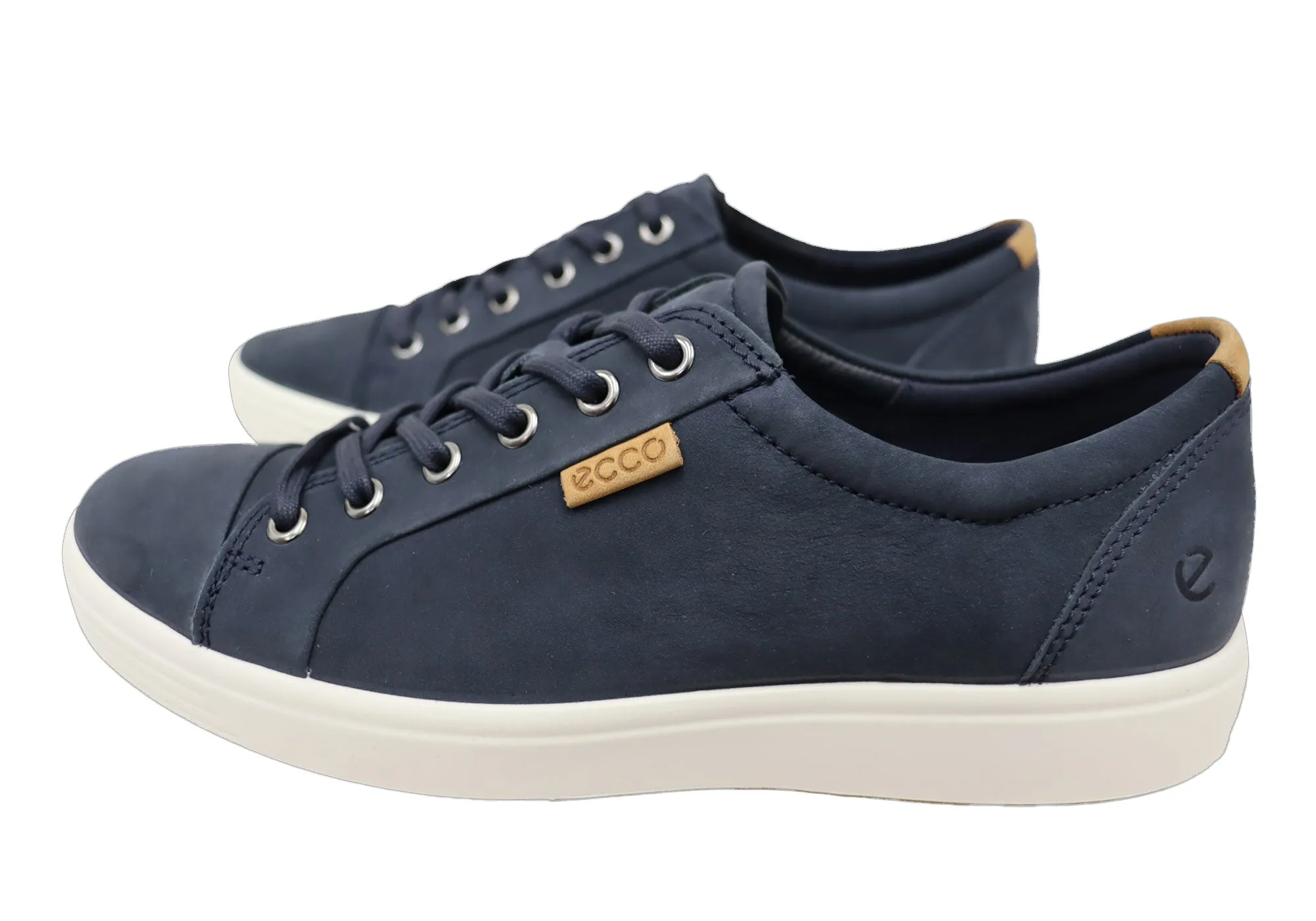 ECCO Chaussures de Sport Décontractées Homme Soft 7 en Cuir Confortable à Lacets