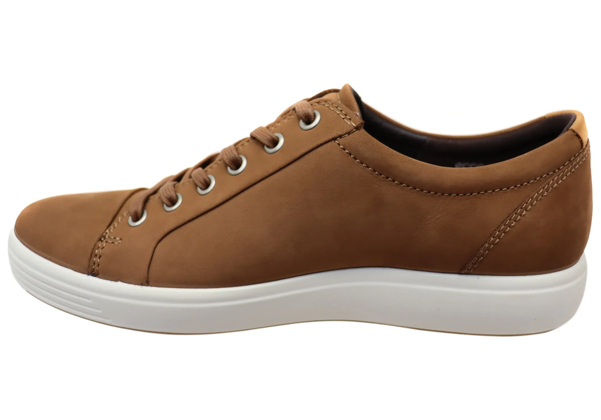 ECCO Chaussures de Sport Décontractées Homme Soft 7 en Cuir Confortable à Lacets