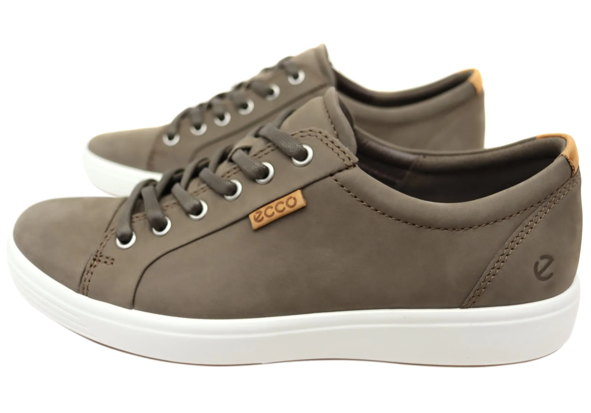 ECCO Chaussures de Sport Décontractées Homme Soft 7 en Cuir Confortable à Lacets