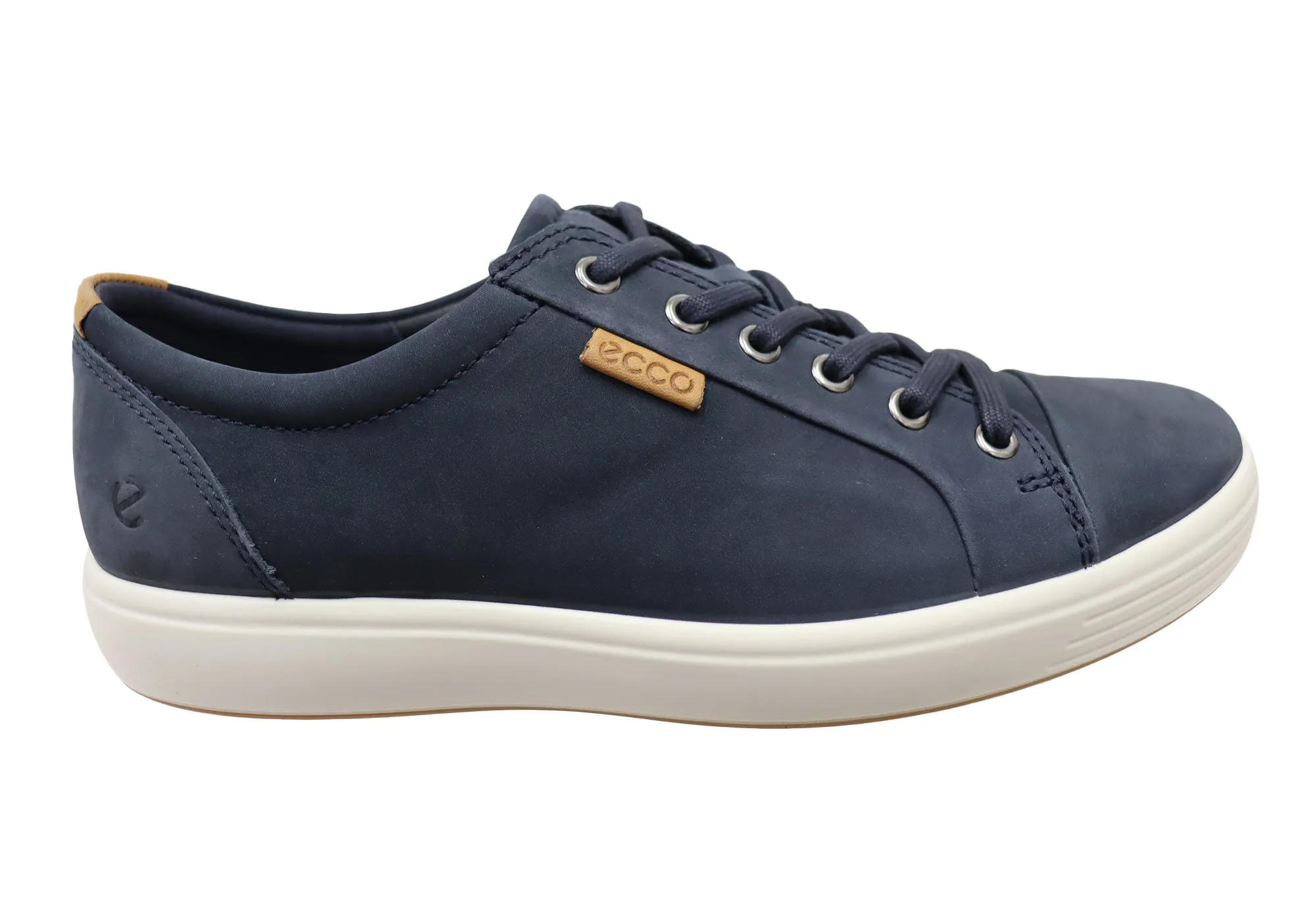 ECCO Chaussures de Sport Décontractées Homme Soft 7 en Cuir Confortable à Lacets