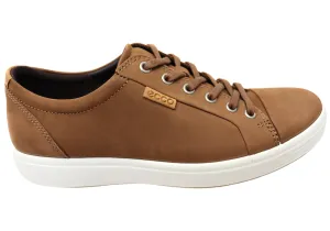 ECCO Chaussures de Sport Décontractées Homme Soft 7 en Cuir Confortable à Lacets