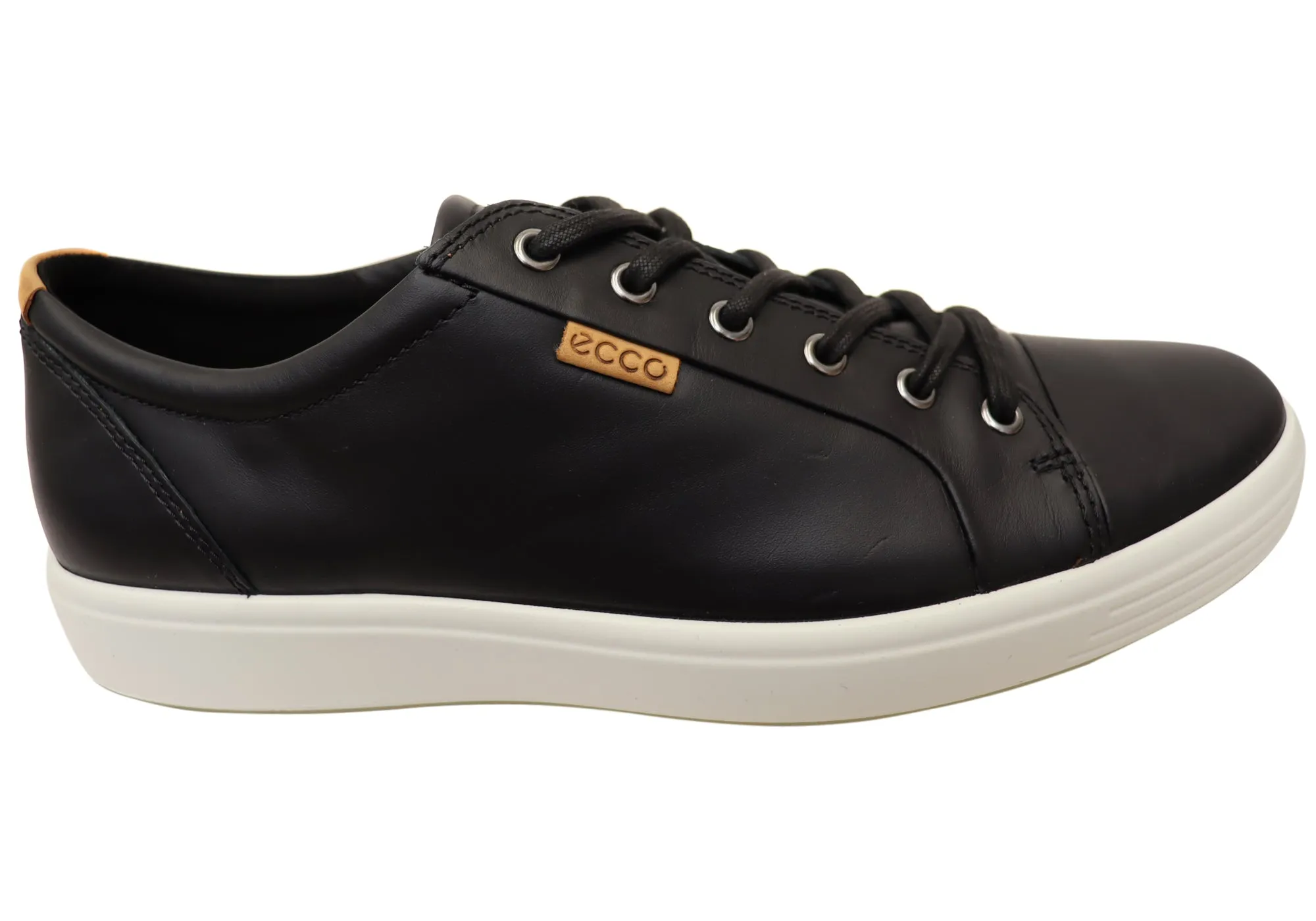 ECCO Chaussures de Sport Décontractées Homme Soft 7 en Cuir Confortable à Lacets