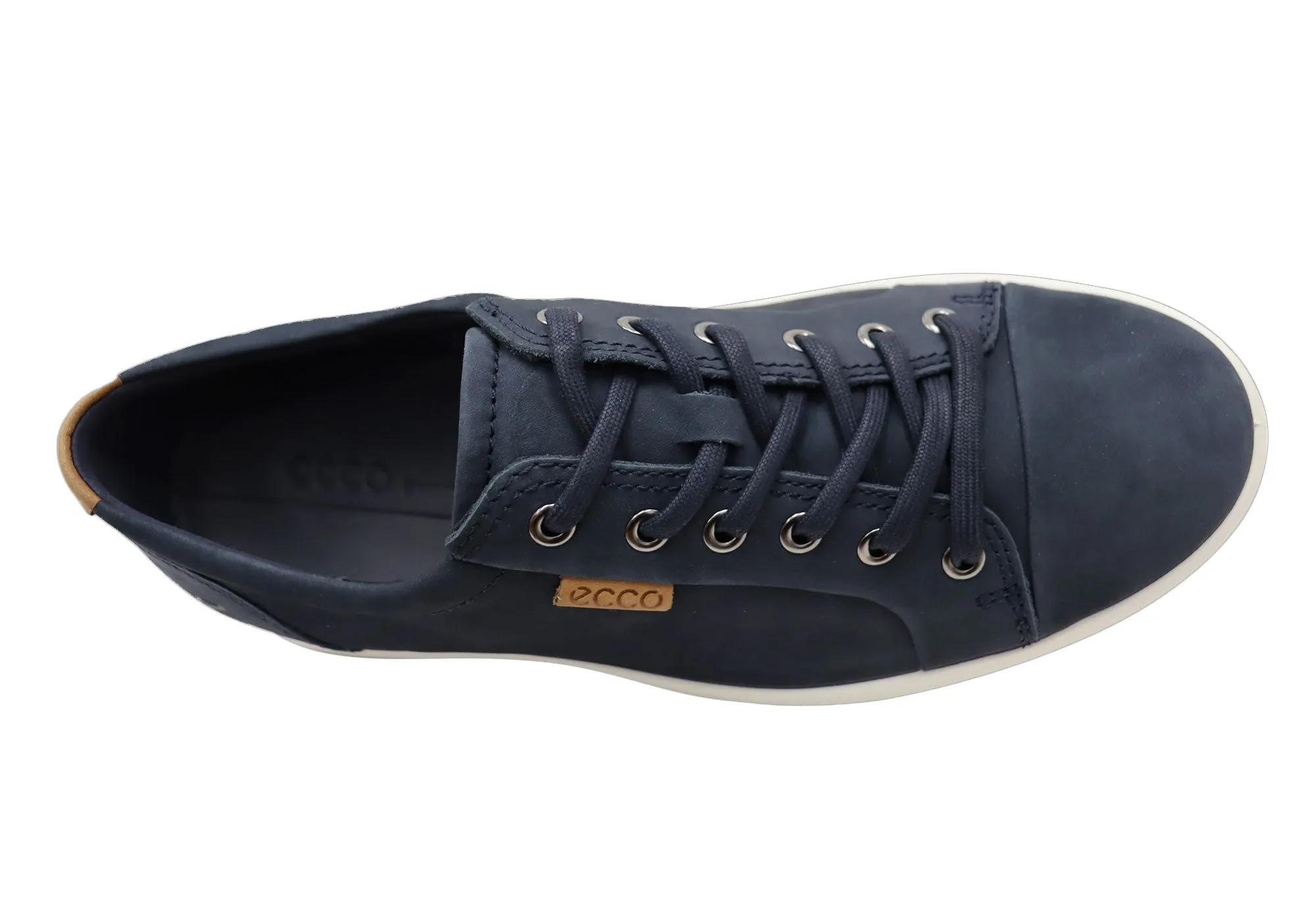ECCO Chaussures de Sport Décontractées Homme Soft 7 en Cuir Confortable à Lacets