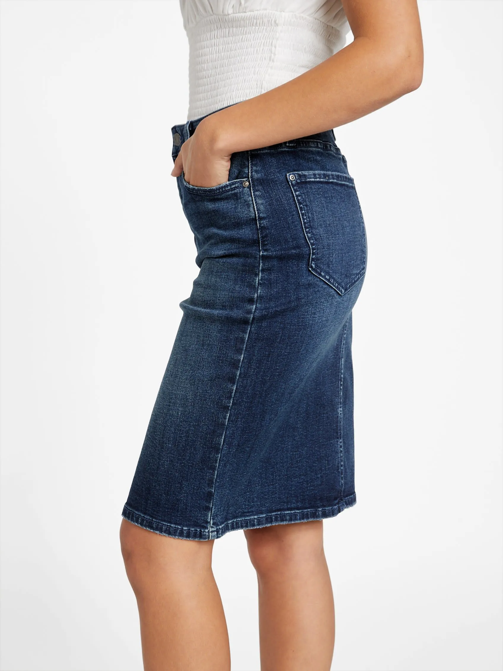Jupe en denim mi-longueur Eco Tea