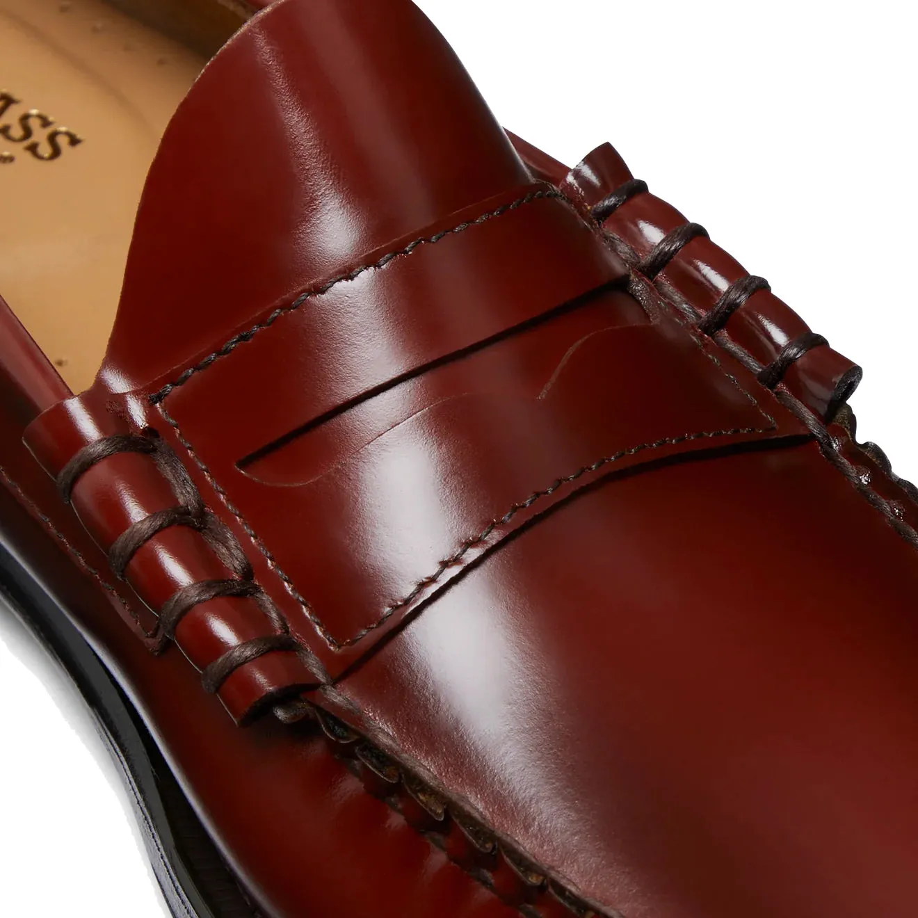 G.H.Bass Weejuns Larson Mocassins à Penny Cuir Fumée Paprika Chaussures G.H.Bass