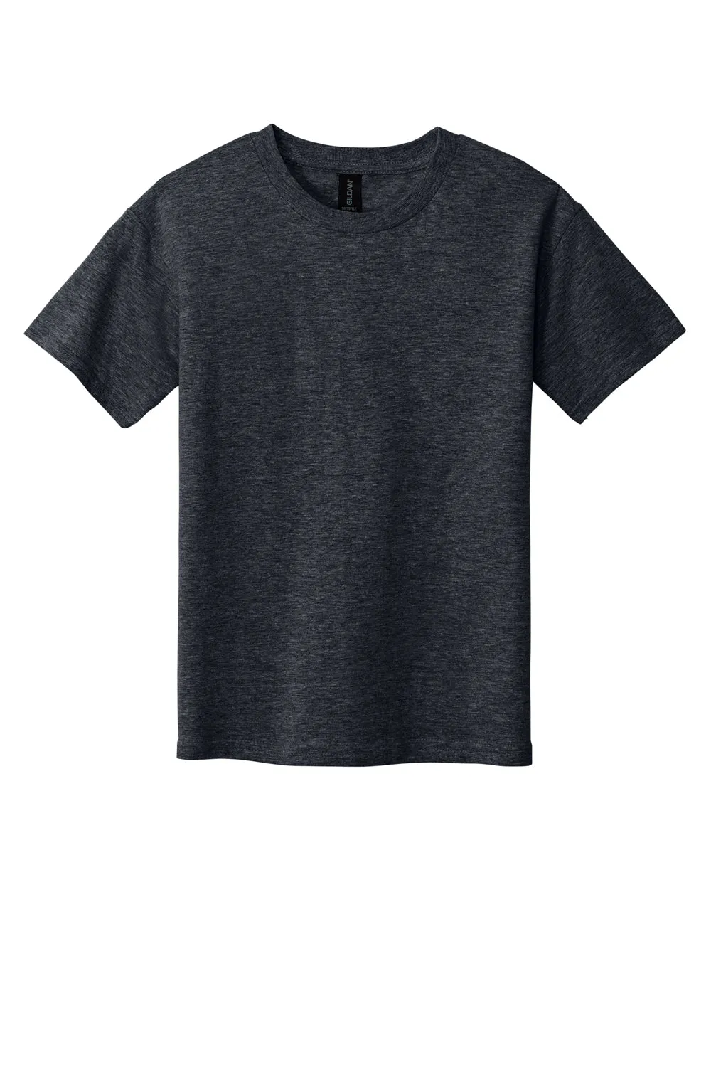 T-shirt à manches courtes et col rond Gildan Youth Softstyle - Gris foncé mélangé