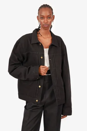 Veste en denim noir lavé/teint Gucci 1955 avec motif Horsebit Taille 56 pour homme